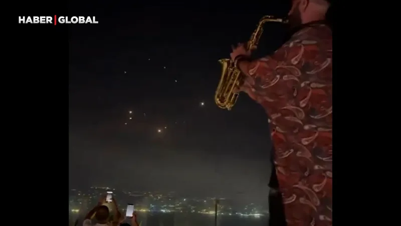 Gece kulübünde eğlence sırasında İran füzelerini kayıt altına aldılar