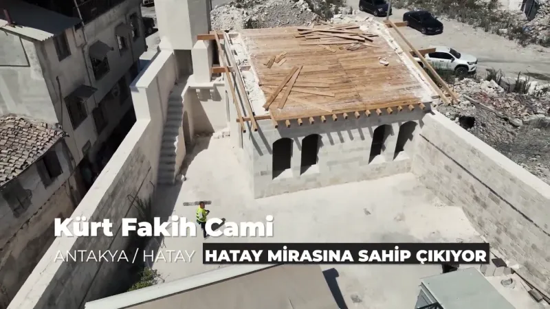 Hatay Antakya'da tarihi camilerde restorasyon çalışmaları devam ediyor