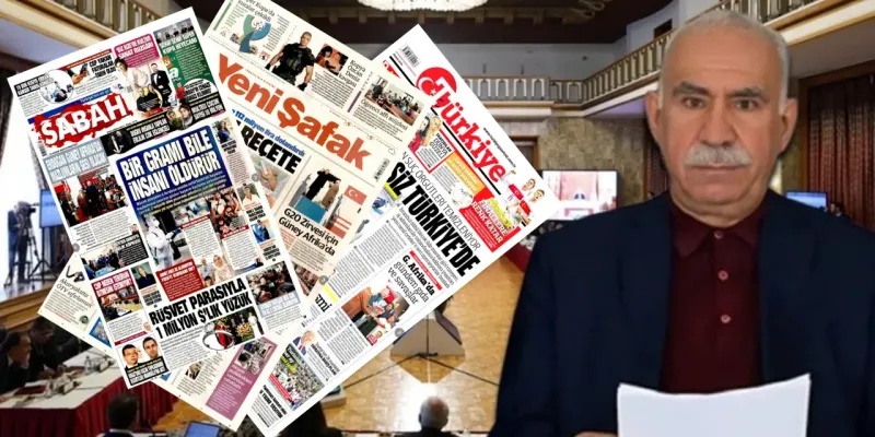 İktidar medyası Öcalan ziyaretini manşetlere taşımadı! Kutucuk ile yetindiler