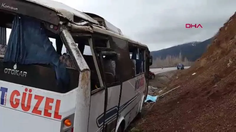 Erzurum'da Feci Kaza! İşçi Servisi Faciası: 1 Ölü, 11 Yaralı