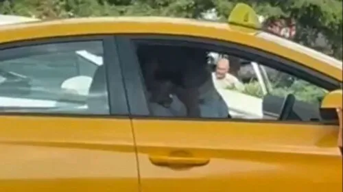 Otomobilinden inip tartıştığı taksi şoförünü yumrukladı